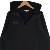 Y-3 ワイスリー LOGO HALF-ZIP ハーフジップ プルオーバーパーカー ジャージ素材 ブラック HM5037 Size XS 福生店