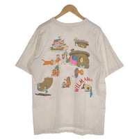 90`s The Flintstones フリントストーン プリントTシャツ ホワイト 袖裾シングル Size L 相当 福生店