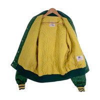 90's STARTER スターター MLB オークランド・アスレチックス ナイロンスタジャン グリーン USA製 Size L 福生店