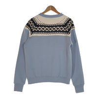 American Dream アメリカンドリーム 雪柄 クルーネックスウェットトレーナー サックスブルー Size L 福生店