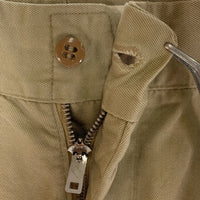 US ARMY アメリカ軍 60's アルミジップ アーミーチノ チノパンツ カーキ size- 瑞穂店