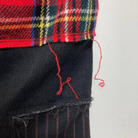 JUNYA WATANABE COMME des GARCONS MAN ジュンヤワタナベ コムデギャルソンマン 14SS スウェードレザーポケット パッチワークブラックデニムパンツ WN-P001 AD2014 Size XS 瑞穂店