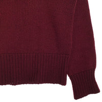 40's~ HIGHLAND ハイランド ボートネック ローゲージ ウールセーター ボルドー 厚手 Size - 福生店