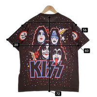 90's KISS ダブルサイド オーバープリント Tシャツ ブラック Hanes ブートレグ Size XL 福生店