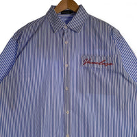 VAUCLUSE STUDIOS Striped Signature Short Sleeve Shirt ストライプシャツ 半袖 ライトブルー Size M 福生店