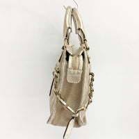 Chloe クロエ チェーンデザイン ハンドバッグ ゴールド ※スレ・汚れあり 瑞穂店
