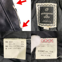 EVOKE イヴォーク マスターピース Ghost Rider 袖レザー アワードジャケット スタジャン フルデコ ブラック Size XL 福生店
