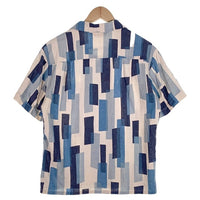 Starry Gate スターリーゲート ジェラード リネン コットン オープンカラーチェックシャツ 半袖 ブルー ホワイト Size L 福生店