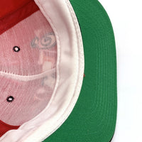 90's STUSSY ステューシー CAPZ 音符 ロゴ刺繡 6パネルキャップ レッド ブラック オールド 白タグ USA製 福生店