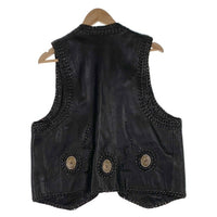 Bikers バイカーズ レザーベスト ブラック 牛革 コンチョ Size L 福生店