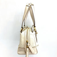 COACH コーチ 11639 ハンドバッグ シグネチャー ターンロック レザー ホワイト 瑞穂店