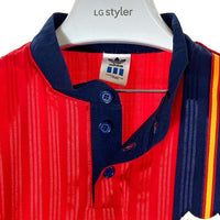 adidas アディダス スペイン代表ユニフォームモチーフ 万国旗タグ ユニフォーム レッドxネイビー sizeM-L 瑞穂店