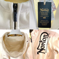 Norton ノートン フェイクスウェード ジップアップパーカー 裏ボア 243N1311A ホワイト Size L 瑞穂店
