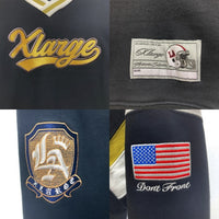 X-LARGE エクストララージ ベースボールロゴ Vネックスウェットトレーナー ブラック 101233012017 Size S 瑞穂店