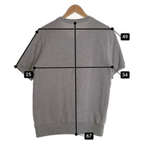 DISCOVERED ディスカバード キルティング 半袖スウェットトレーナー グレー DC-AW13-CU-04 Size 2 福生店