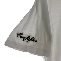 CORE FIGHTER コアファイター プリント 袖刺繡 ポケットTシャツ トリム ホワイト イエロー Size XL 福生店