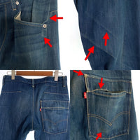 00's Levi's ENGINEERED JEANS TIGHT リーバイス エンジニアード 立体裁断 デニムパンツ インディゴ 00008-07 Size 32 福生店