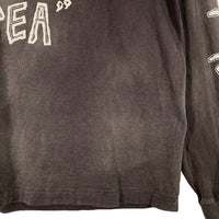 SAINT Mxxxxxx セントマイケル 21AW WIND AND SEA ウィンダンシー LS T-SHIRT ヴィンテージ加工 プリント ロングスリーブTシャツ フェードブラック SM-A21-0000-061 Size L 福生店