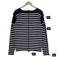 NEIGHBORHOOD ネイバーフッド 16SS FABRICES/C-BN-LS コットン ボーダーロングスリーブトップ バスクシャツ ネイビー ホワイト 161LHFBN-CSM01 Size S 福生店