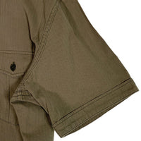 NEIGHBORHOOD ネイバーフッド 17SS SAFARI C-SHIRT-SS ヘリンボーン サファリシャツ オリーブ 171SPNH-SHM04 Size L 福生店