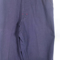 80's~ STUSSY ステューシー BIG LOGAN チノツイル オーバーオール ネイビー コットン Size L 福生店
