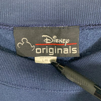90's Disney Originals ディズニー Walt Disney World 刺繡 クルーネックスウェットトレーナー ネイビー USA製 Size L-XL 福生店