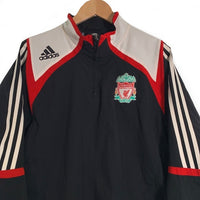 00's adidas アディダス LIVERPOOL FC リバプール ハーフジップ プルオーバージャケット ブラック ポリエステル 07/07 Size JP M 福生店