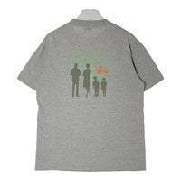 STUSSY ステューシー USA製 紺タグ シングルステッチ SSリンク ファミリーシルエット Tシャツ グレー sizeM 瑞穂店