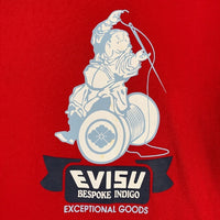 EVISU エヴィス BESPOKE INDIGO プリントTシャツ レッド Size 38 福生店