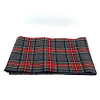 COMME des GARCONS HOMME コムデギャルソンオム HP-K401 ウールxナイロン タータンチェックマフラー グレーxネイビー 瑞穂店