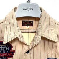 BUZZ RICKSONS バズリクソンズ ストライプ ワークシャツ 半袖 生成り Size 15-15 1/2 瑞穂店