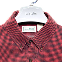 L.L.Bean エルエルビーン ボタンダウン ネルシャツ レッドxブラック sizeL 瑞穂店