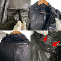 7 Diamonds M-65型 レザーフィールドジャケット ブラック Size 3XL 福生店