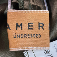 AMERI アメリ プリーツスカート カーキ 花柄 02320990500 Size M 瑞穂店