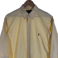 Ralph Lauren ラルフローレン YARMOUTH ボタンダウンシャツ コットンオックスフォード イエロー Size 16 1/2 福生店