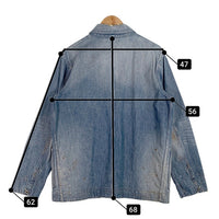 STEVENSON OVERALL スティーブンソンオーバーオール Switchman USED/ペンキ加工 デニムカバーオール インディゴ SM1-VRX Size 40 福生店