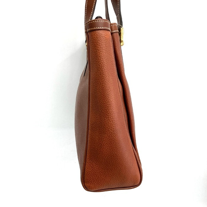 極美品 バリー トートバッグ 肩掛け A4収納 Bロゴ レザー ダークブラウン BALLY バリー トートバッグ レザー Bロゴ金具 ブラウン 瑞穂店