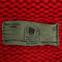 CANADIAN SWEATER カナディアンセーター ボクシング柄 ジップアップ カウチンセーター レッド Size 40 福生店