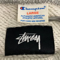 STUSSY ステューシー CHAMPION チャンピオン クルーネック スウェット グレー C8-G018 Size L 瑞穂店