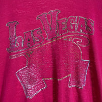 80's Las Vegas ラスベガス プリントTシャツ ピンク SCREEN STARS Size XL 福生店