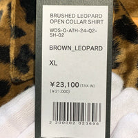 WIND AND SEA ウィンダンシー 24SS Brushed Leopard Open Collar Shirt ブラッシュ レオパード オープンカラーシャツ ブラウン Size XL 福生店