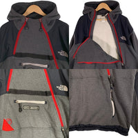 00's THE NORTH FACE ノースフェイス STEEP TECH スティーブテック スウェット ナイロン切替 プルオーバーマウンテンパーカー ジャケット チャコールグレー F05 Size XXXL 福生店