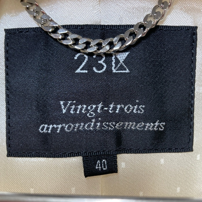 23区 ニジュウサンク ラメツイード ノーカラー ジャケット