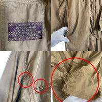 40's USAAF アメリカ陸軍航空隊 サマーフライトスーツ E.B.MYERS COMPANY製 ベージュ AN6550 Size M-40 福生店