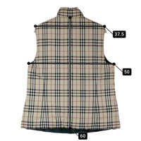 BURBERRY LONDON バーバリーロンドン リバーシブル ノバチェック 裏地キルティング ダウンベスト ベージュ size9 瑞穂店