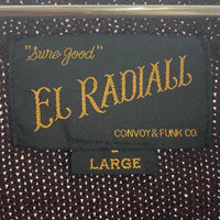 RADIALL ラディアル RAD-12AW-SPOT-KNIT001 カーディガン ワッペン付き バーガンディ sizeL 瑞穂店