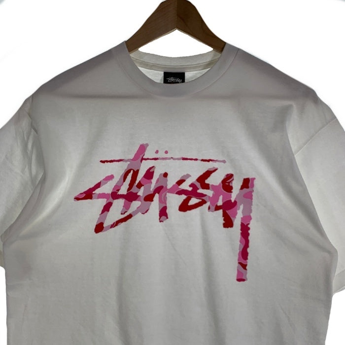 A BATHING APE×STUSSY Tシャツ ピンクカモ30周年 STUSSY ステューシー A BATHING APE アベイシングエイプ 30周年