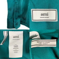 ami alexandre mattiussi アミ アレクサンドルマテュッシ ポリエステル レギュラーカラーシャツ グリーン Size 38 福生店