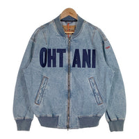 DIESEL ディーゼル D-VINZ Bomber Jacket ジョグデニム ボンバージャケット リブブルゾン ライトブルー 大谷翔平サテンワッペンカスタム Size S 福生店