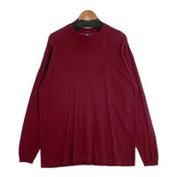 80-90's STUSSY ステューシー シャドーマン刺繡 ロングスリーブTシャツ ボルドー USA製 黒タグ Size L 福生店